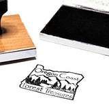 Oregon Coast Forest Treasures Custom Wooden Stamp