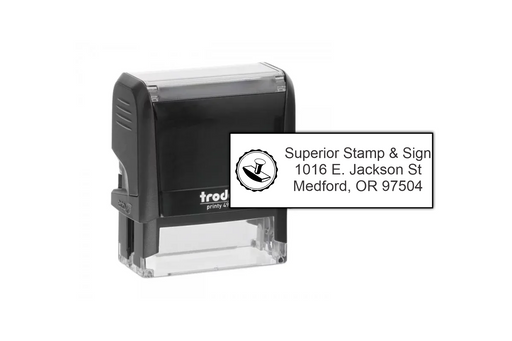 4913 Address Stamp + Logo by Superior Stamp and Sign.