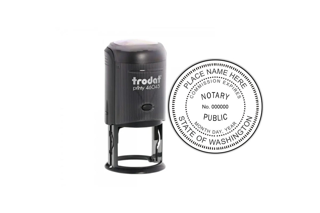 Washington Circular Notary Stamp by Superior Stamp and Sign.