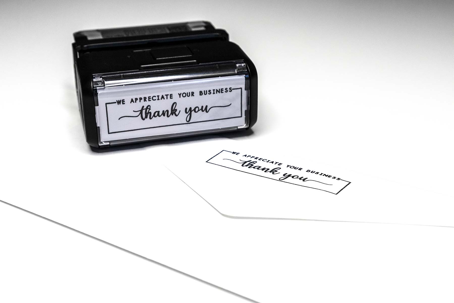thank you for your business rubber envelope stamp