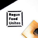 Rogue Food Unites Custom Logo Wooden Stamp