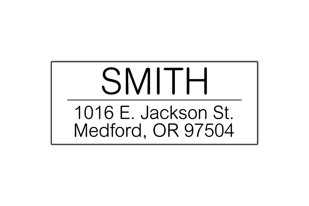Rounded Light Minimal Address Stamp by Superior Stamp and Sign.
