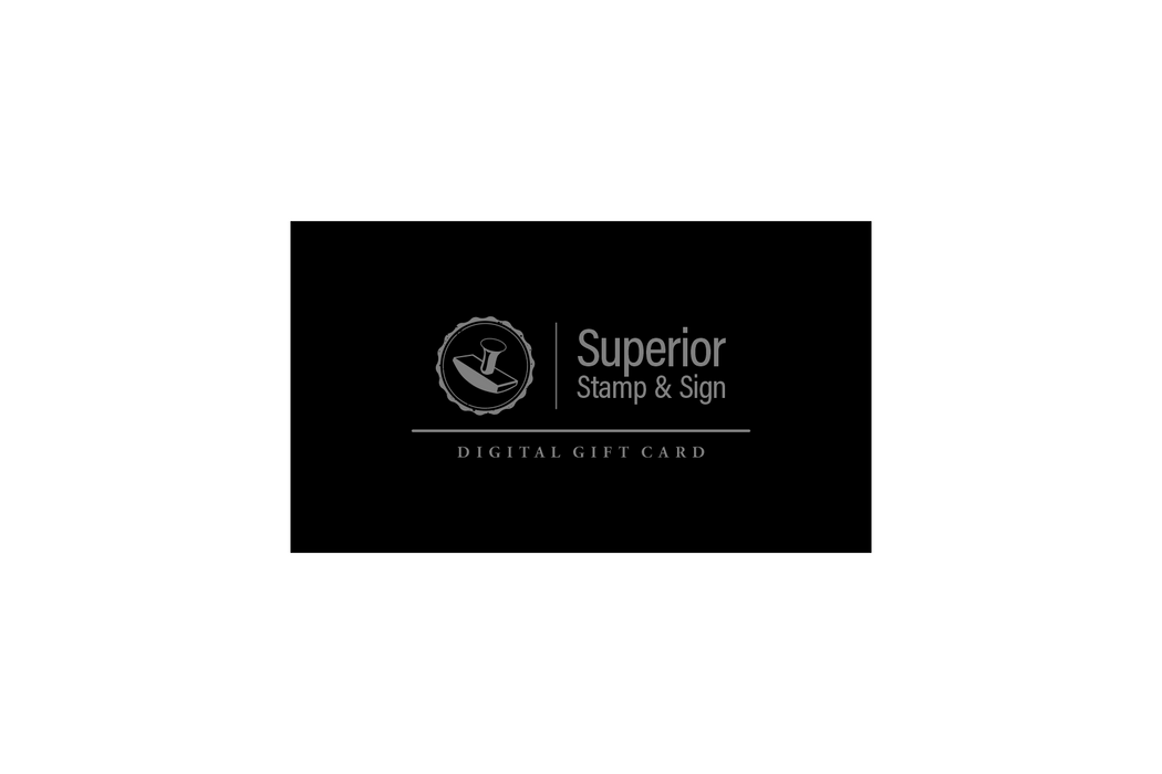Digital Gift Card by Superior Stamp and Sign.