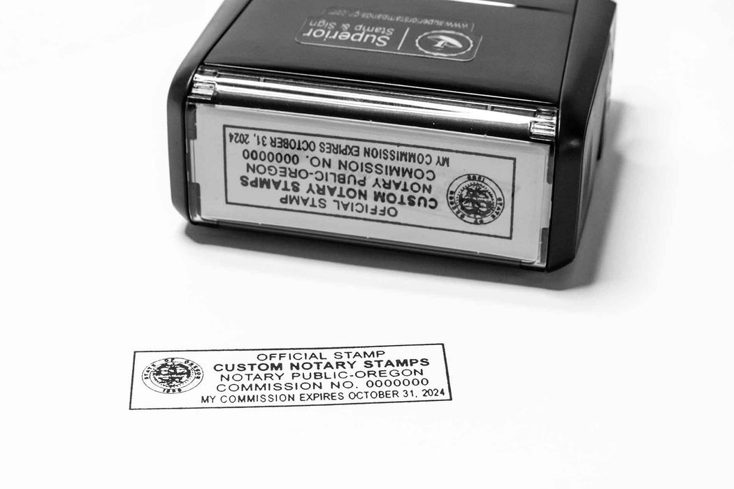 Oregon Notary Stamp Example