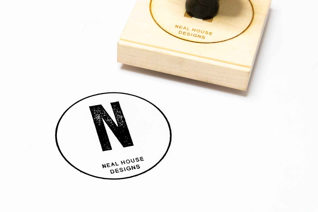 Custom Wooden Rubber Stamp for Neal House Designs