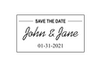 Minimal Save the Date Stamp by Superior Stamp and Sign.