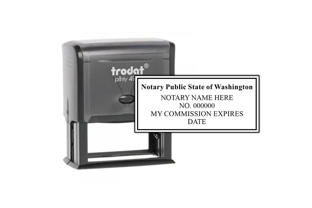 Washington Simple Border Notary Stamp