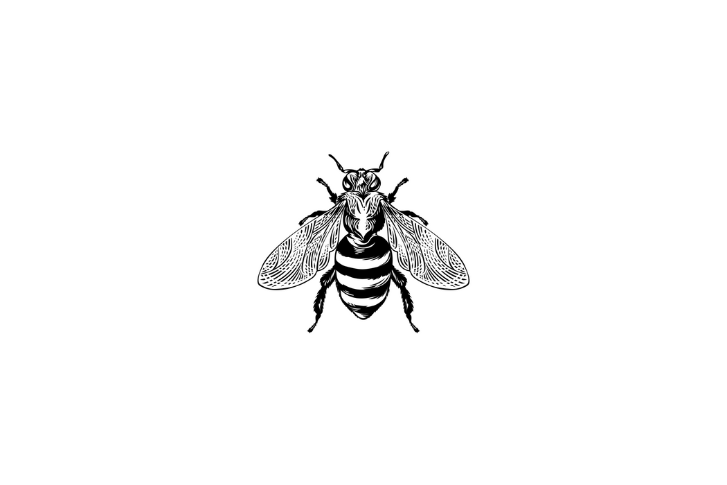 Realistic Bee Stamp